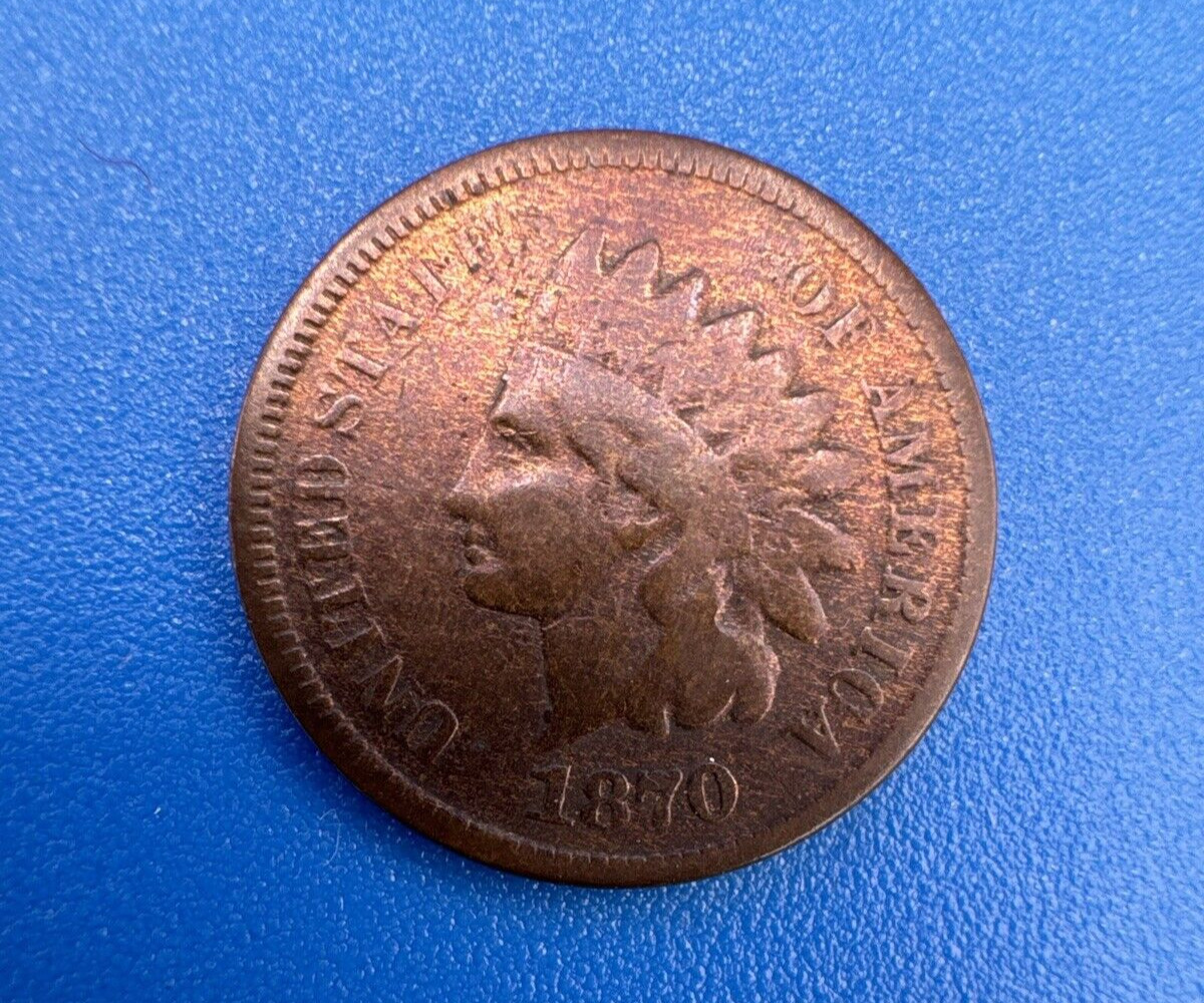 1870 Indian Head Cent Penny * Nice Coin * Key Date * *
