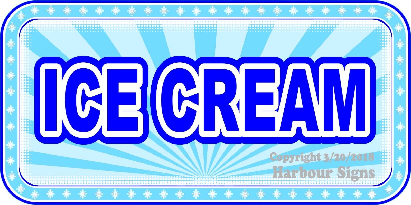 ICE CREAM DECAL (CHOOSE YOUR SIZE) Concession Food Truck Cart Vinyl Sticker 