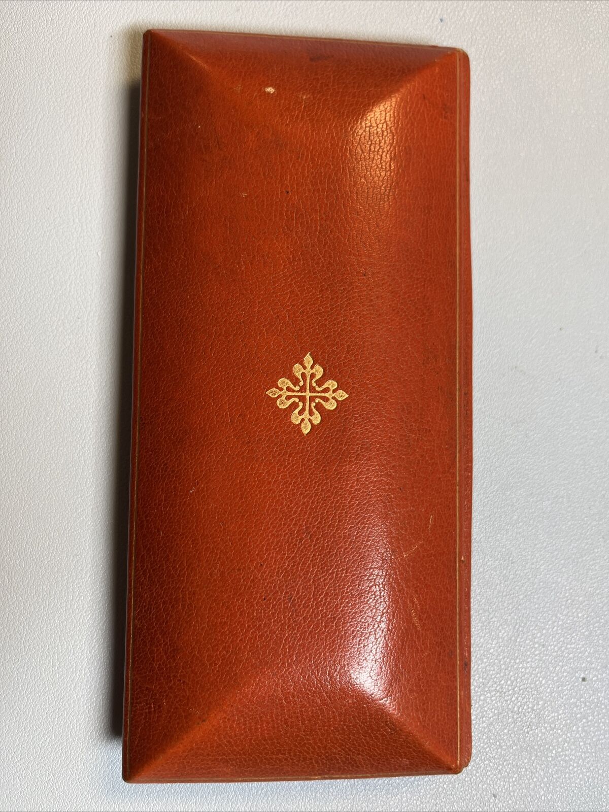 Original Vintage 1960s/70s Patek Philippe ‘Coffin” Watch Box Case (Only).Cognac