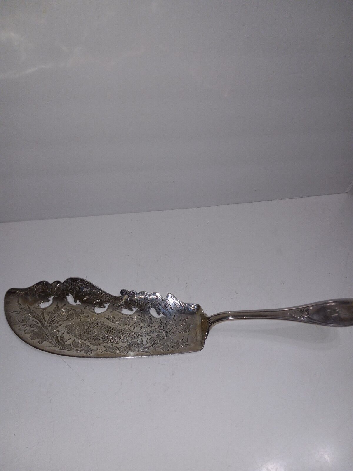 Vintage Sterling Silver J. P. Patent 1857 Fish Knife Design Server ** Rare Find
