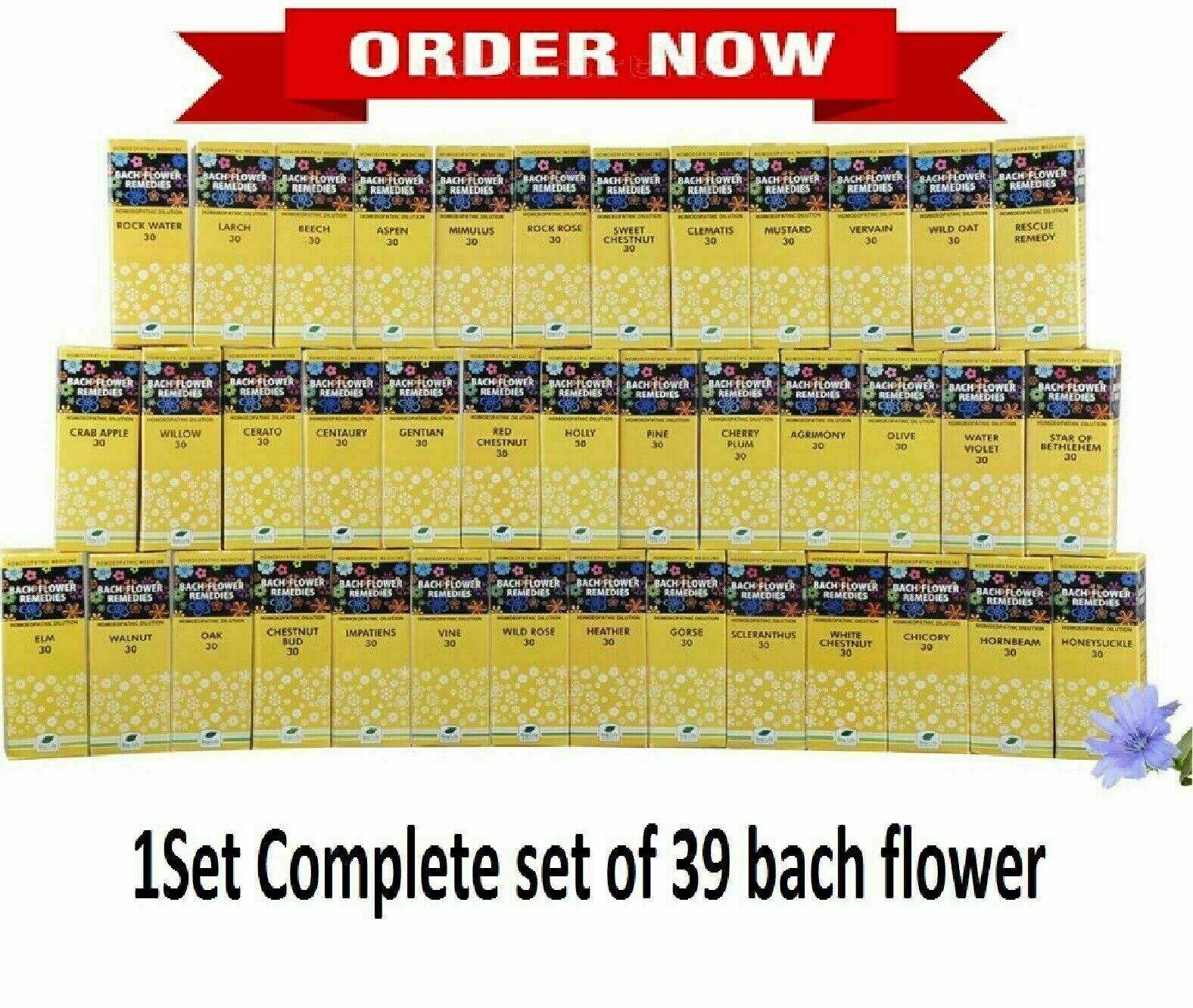 New Life Bach Flower Remedies Kit (30ml) 1Set Complete set of 39 bach flower