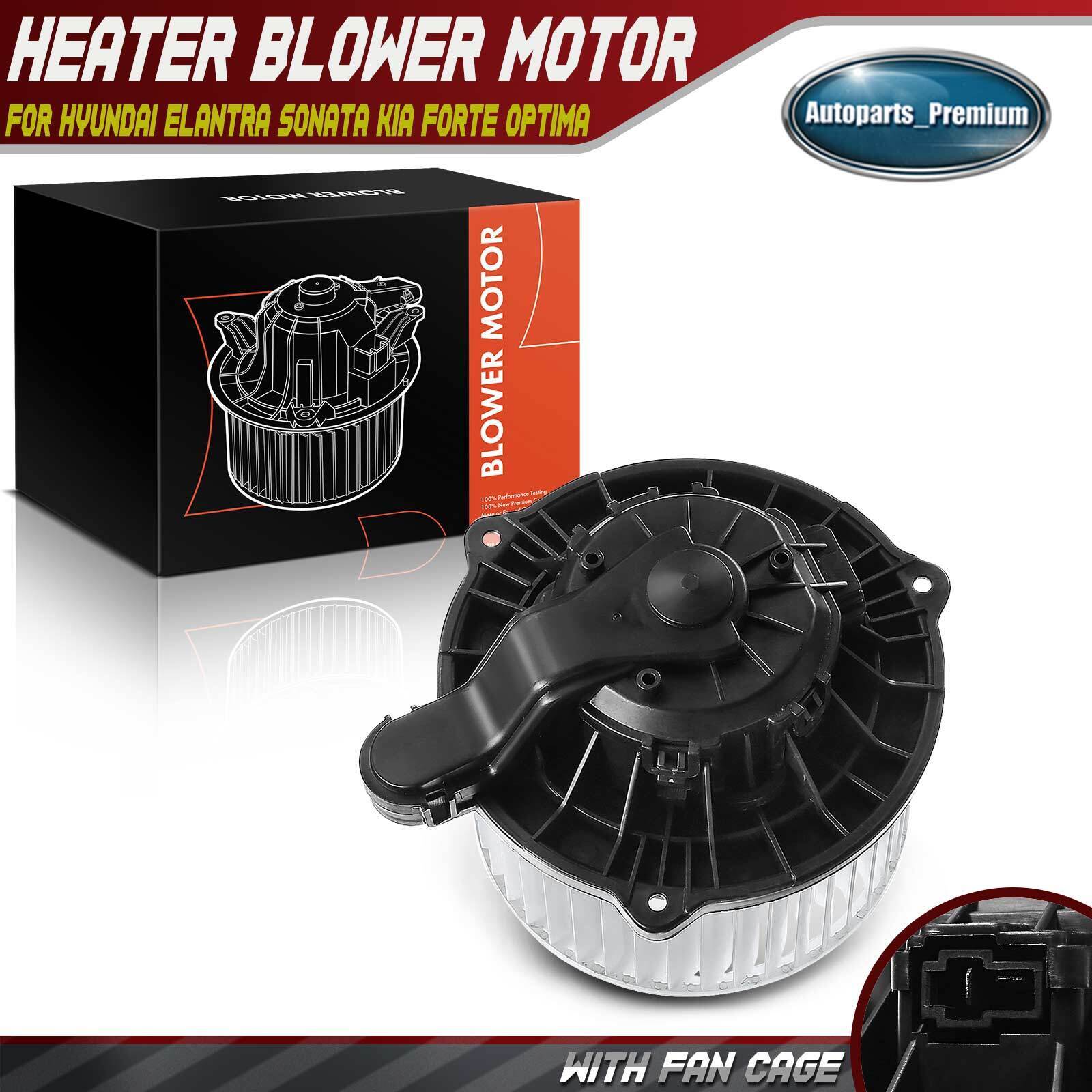 HVAC Heater Blower Motor with Cage for Hyundai Elantra Sonata Kia Forte Optima