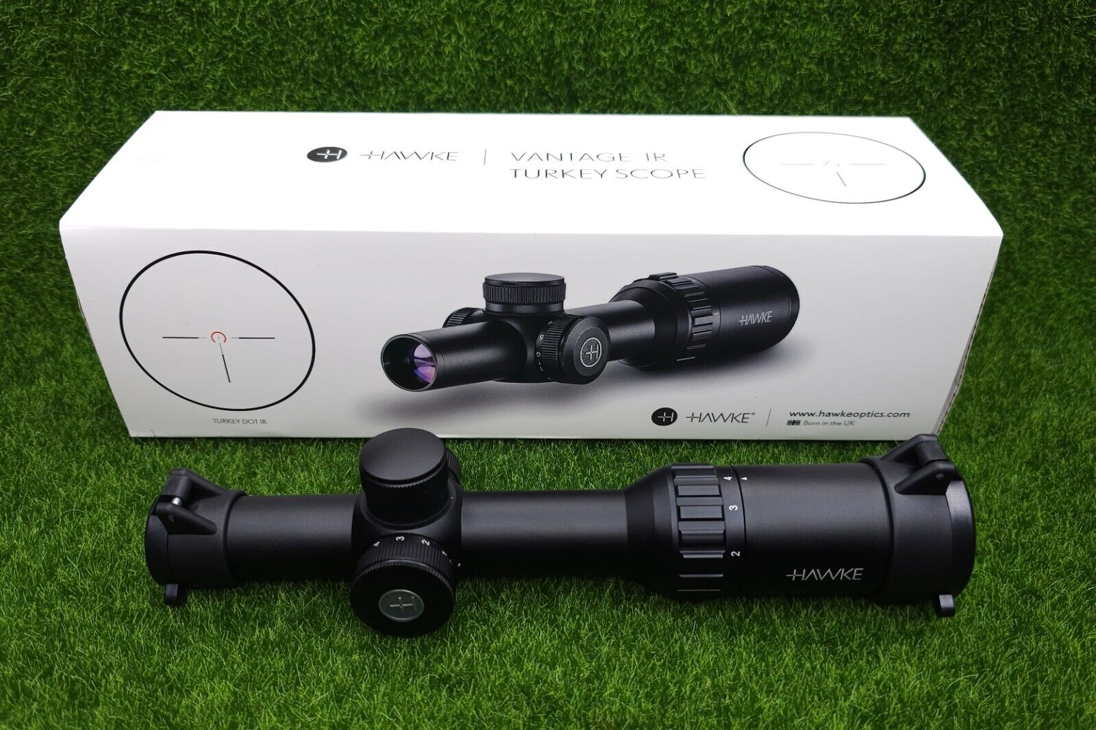 Hawke Vantage IR 1-4x20mm Illuminated Turkey Dot SFP Reticle Riflescope - 14205