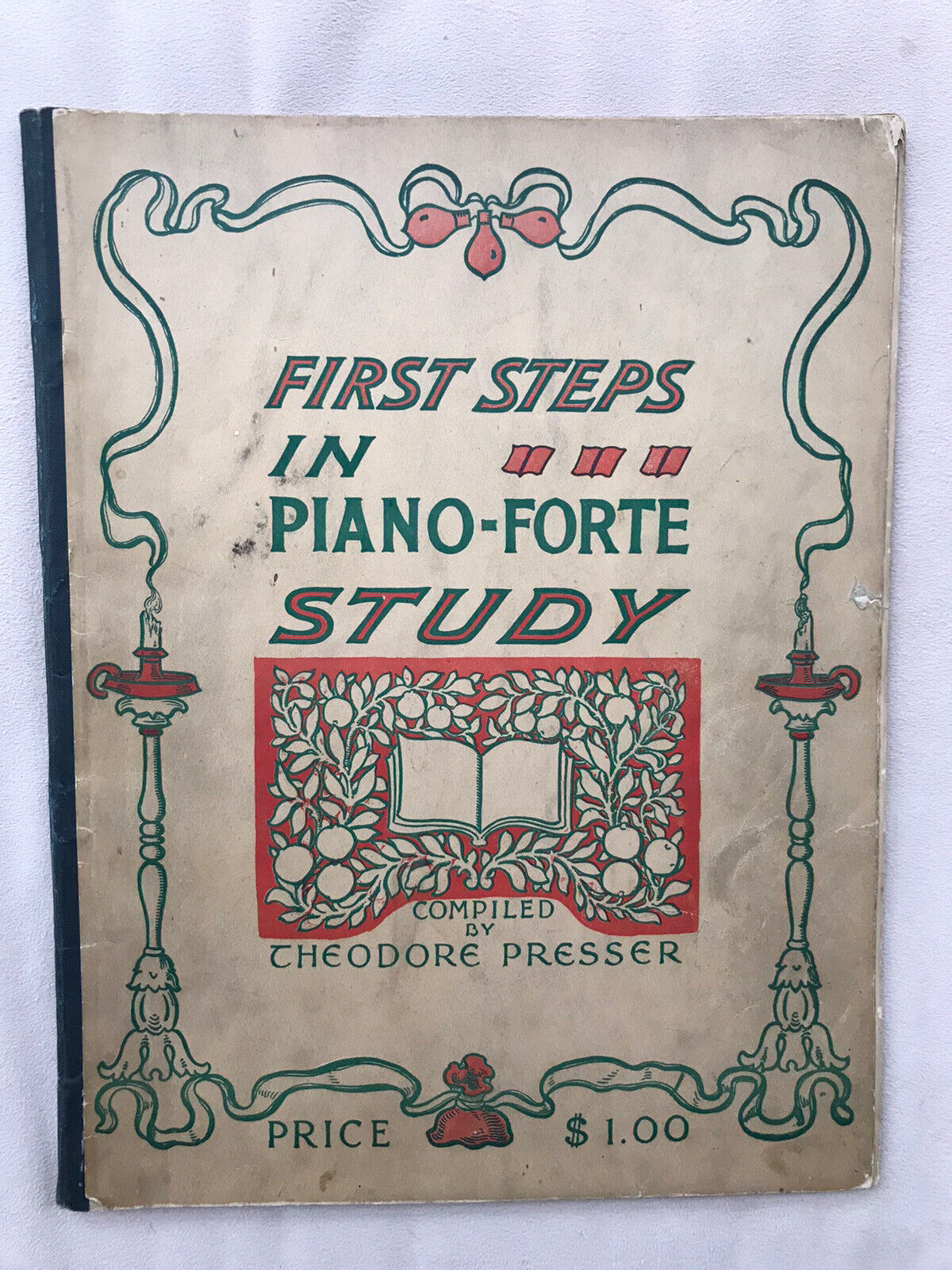 RARE 1900 Antique “First Steps In Piano-Forte Study” Piano Music Book