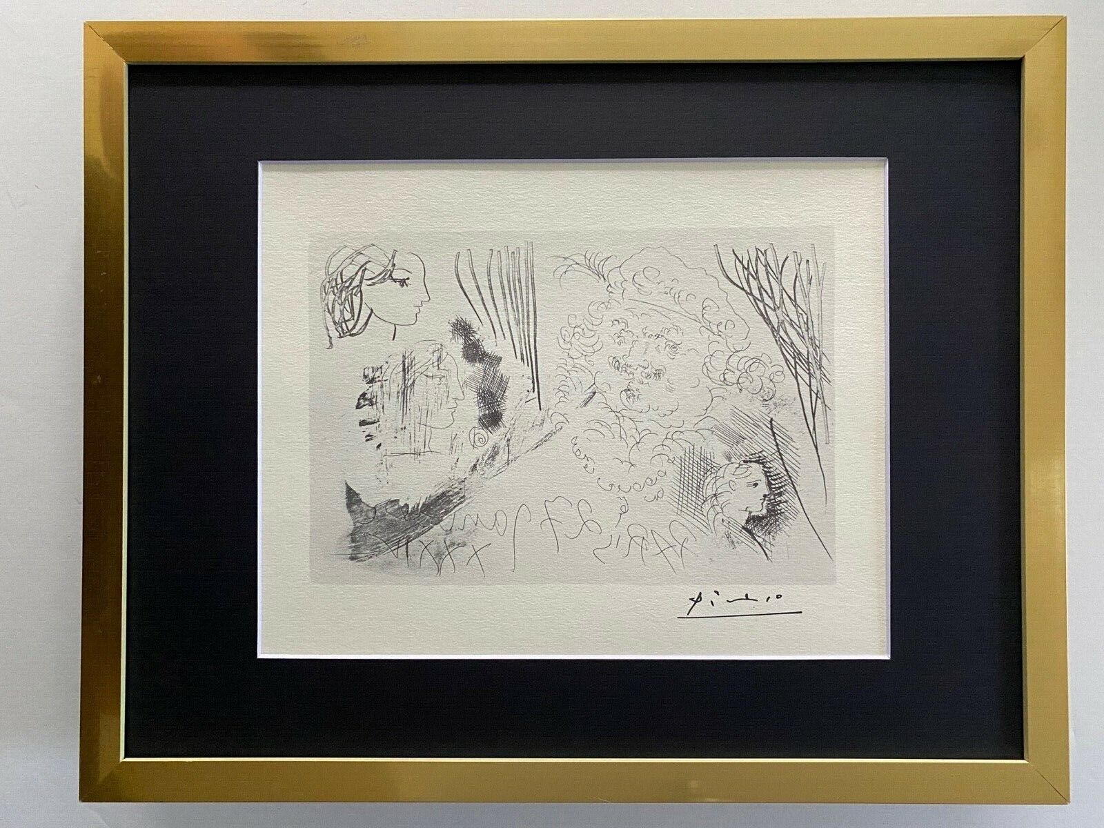 Pablo Picasso | Vintage 1956 Signed Lithograph | Matted and Framed | Ltd Edition