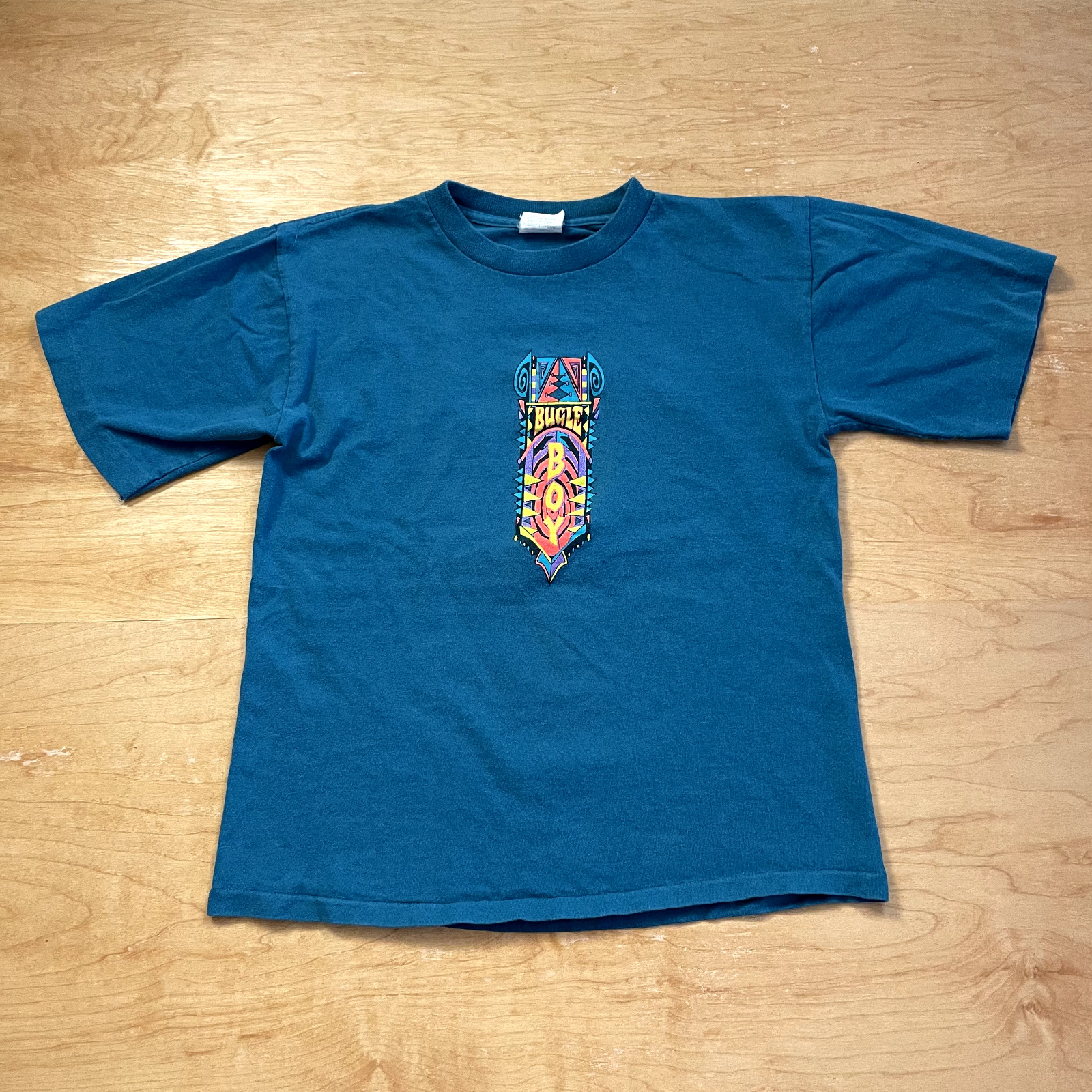 Vintage 90\'s Bugle Boy Blue Large Short Sleeve VTG T-Shirt