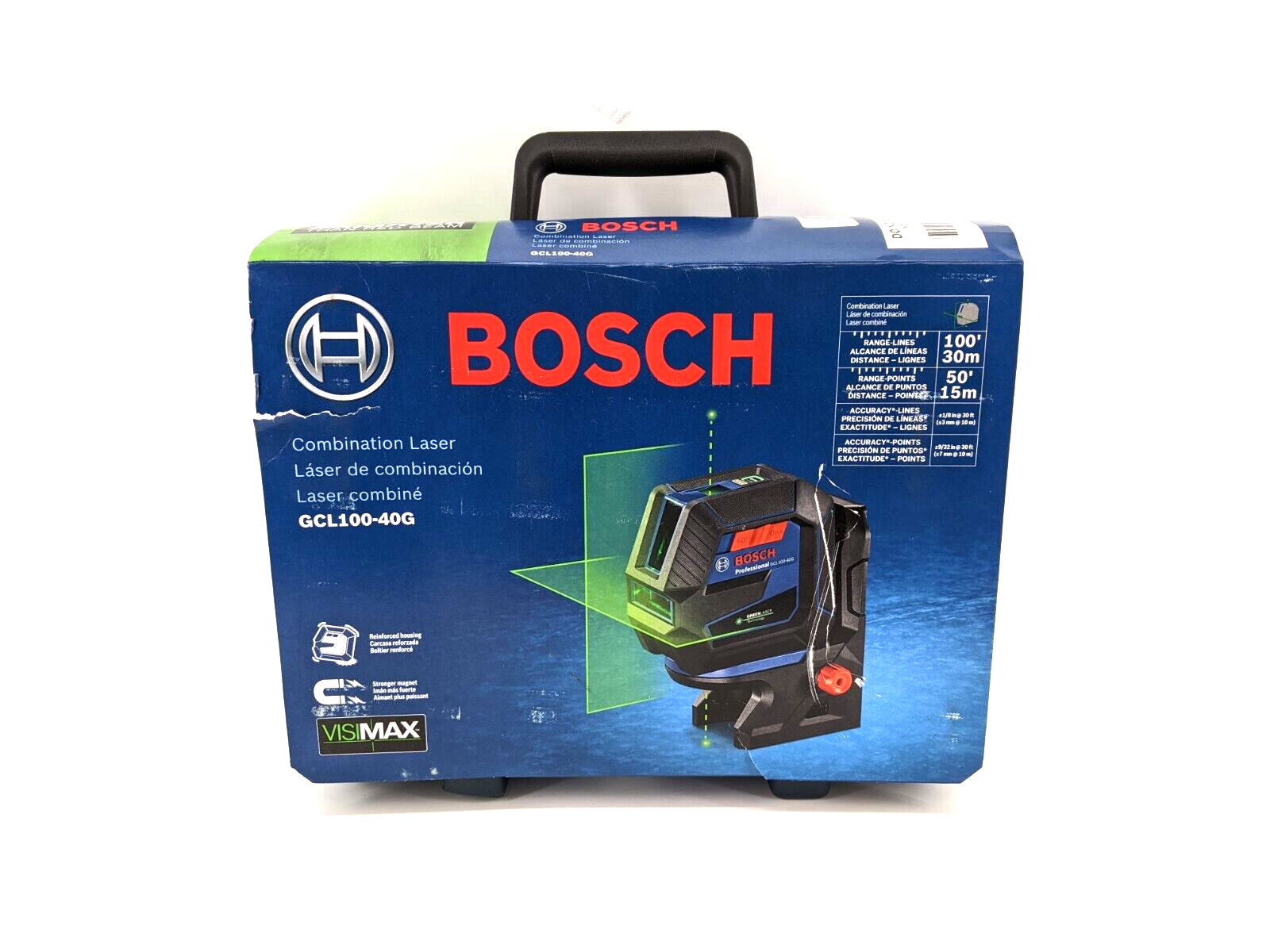 BOSCH GCL100-40G VISIMAX 100ft/30m Range Combination Laser Level