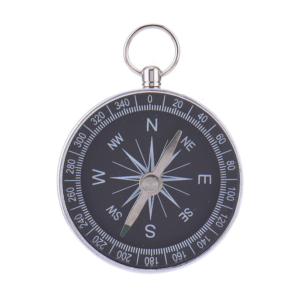  Mini Aluminum Alloy Camping Small Hiking Compass Keychain Outdoor Survival