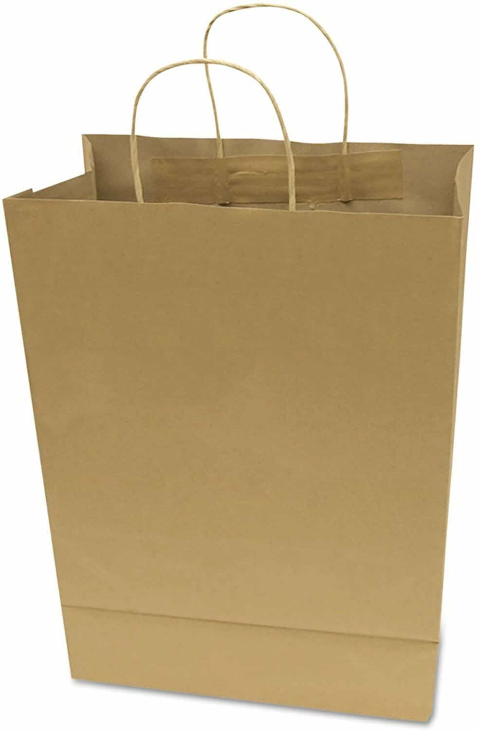 Cosco 091565 Premium Small Brown Paper Shopping Bag, 10-Inch W x 13-Inch H,...