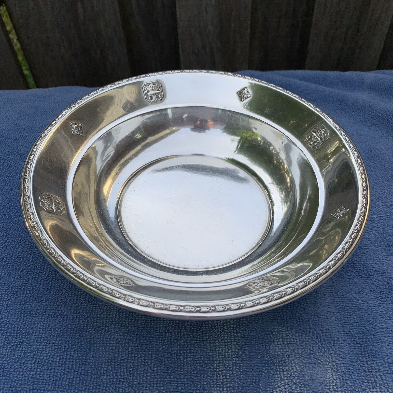 Vintage Sterling Silver Candy Dish Soup Bowl Made By Alvin 9 1/4” Dia Beautiful