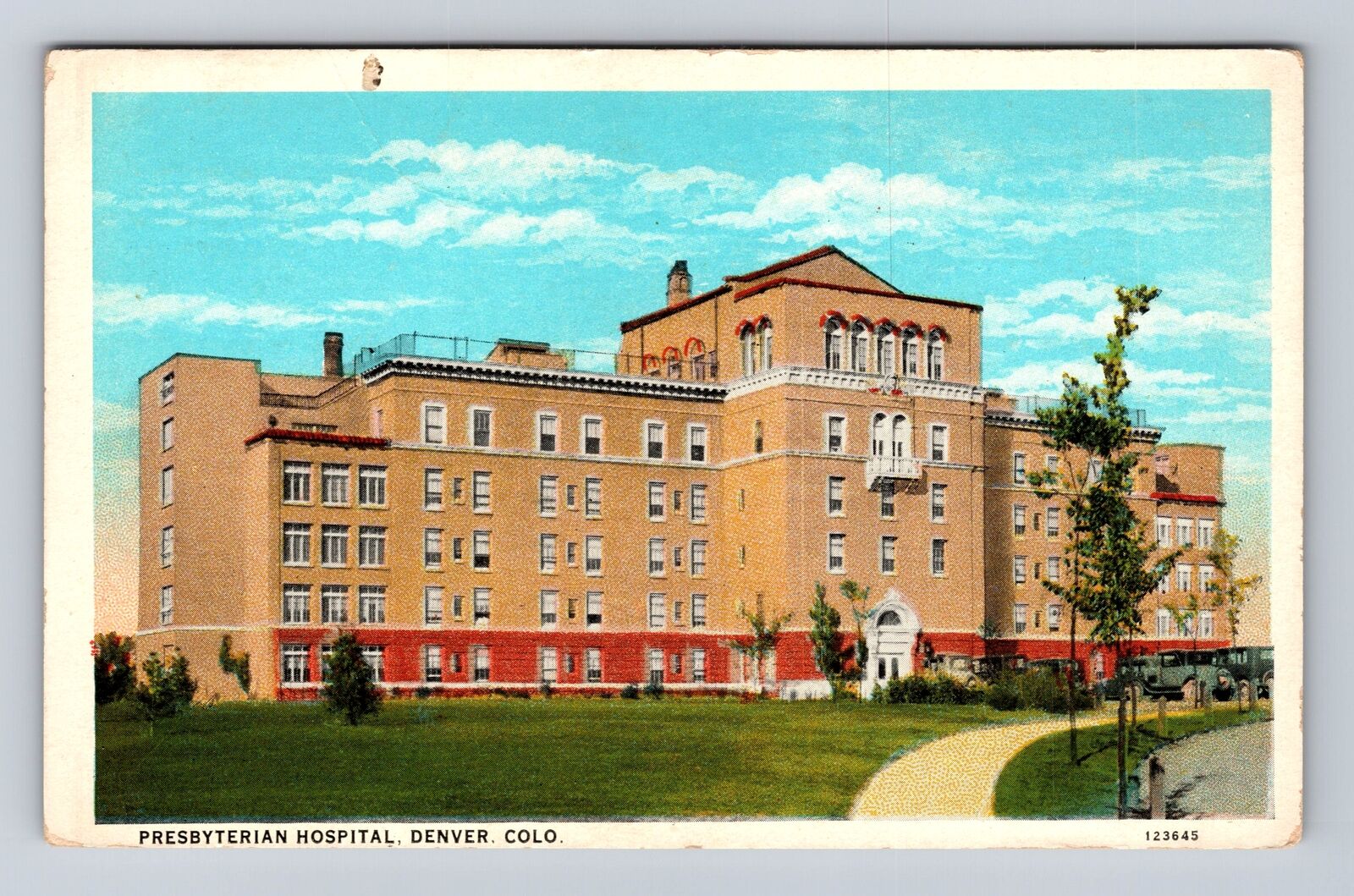 Denver CO-Colorado, Panoramic Presbyterian Hospital, Antique Vintage Postcard