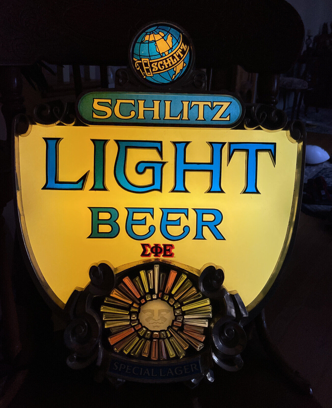 1967 Vintage Schlitz Beer Motion Bar Fireworks Sign Light Up Display Advertising