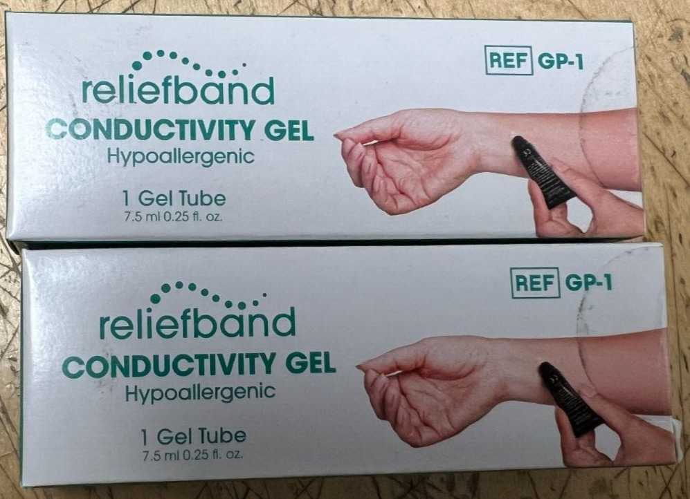 A Set Of 2 Reliefband Technologies Conductivity Gel, Clear, GP-1 First Aid
