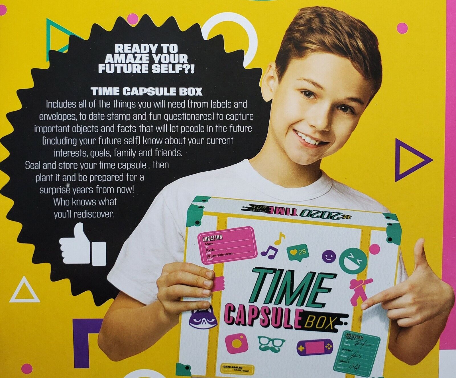 Childrens Toy TIme Capsule Box Game For Future
