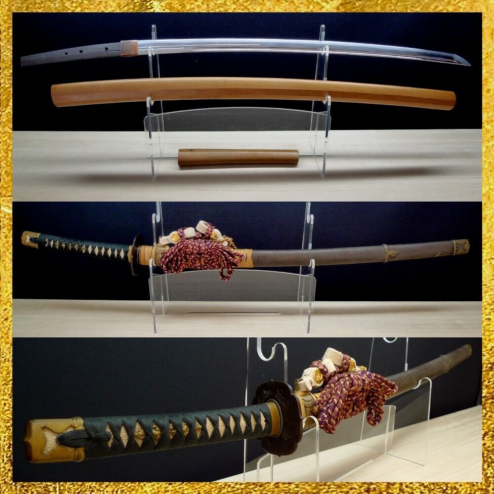 Japanese Sword Katana Tachi Koshirae Shirasaya 33.46 in Antique Real 備前国長船祐定