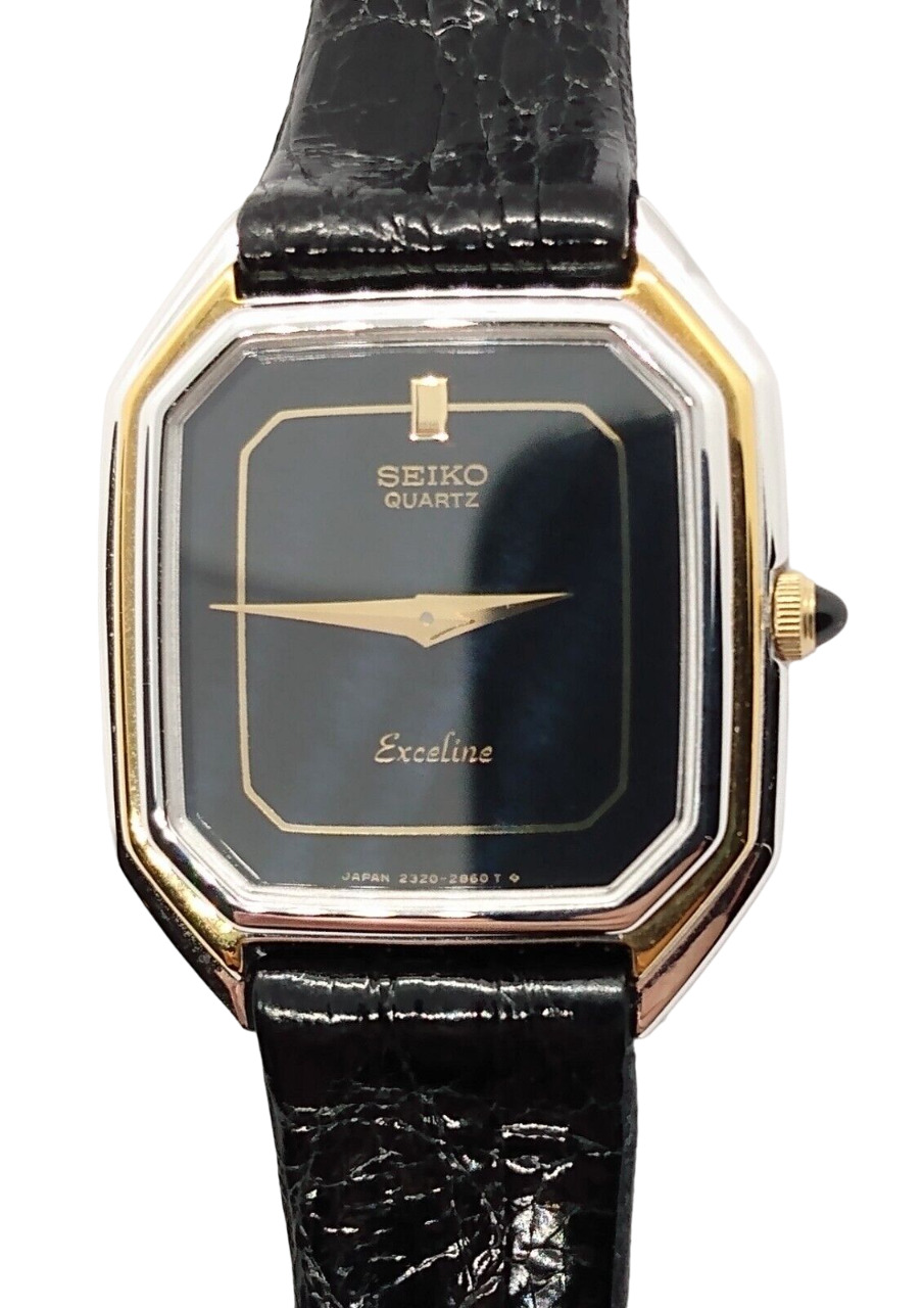 Vintage 1982 Seiko Quartz Exceline Gold Plated Women\'s Watch Wristwatch 1980\'s