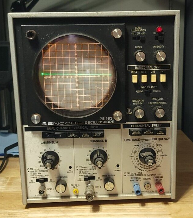 Vintage Sencore Oscilloscope PS 163 Powers on but Untested