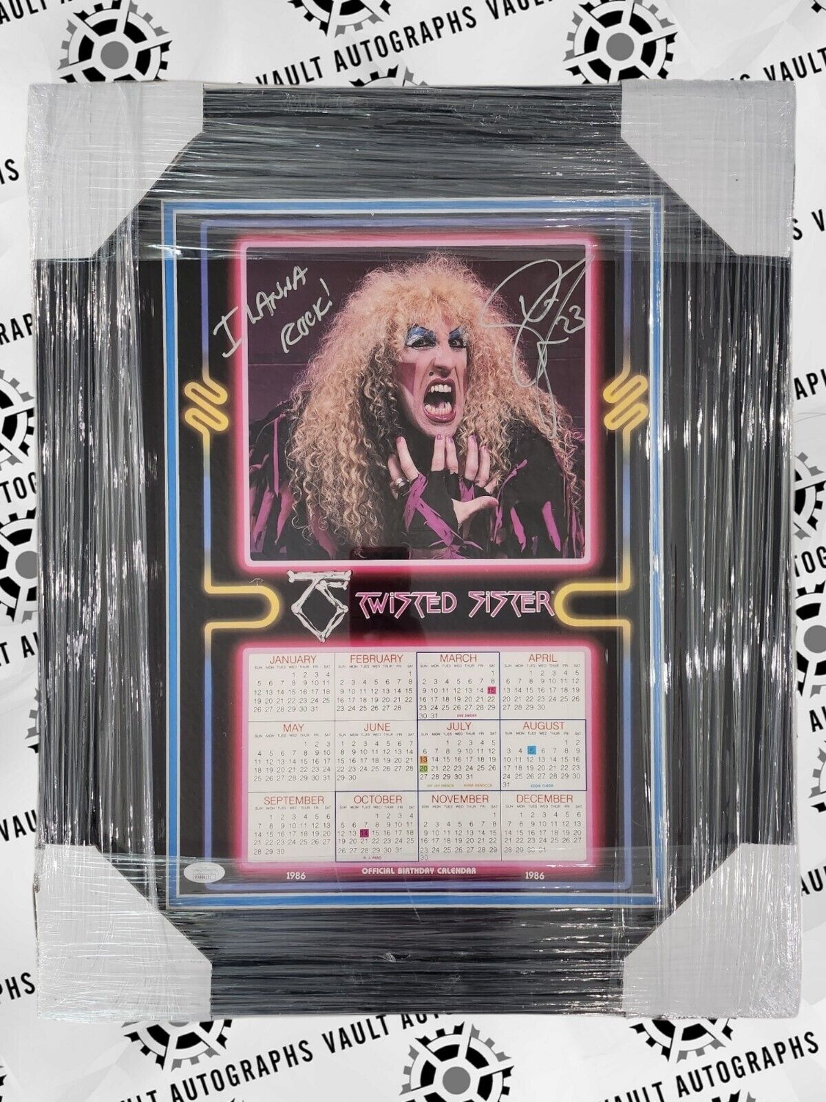 Twisted Sister 1986 Official Birthday Calendar Signed By Dee Snider JSA COA