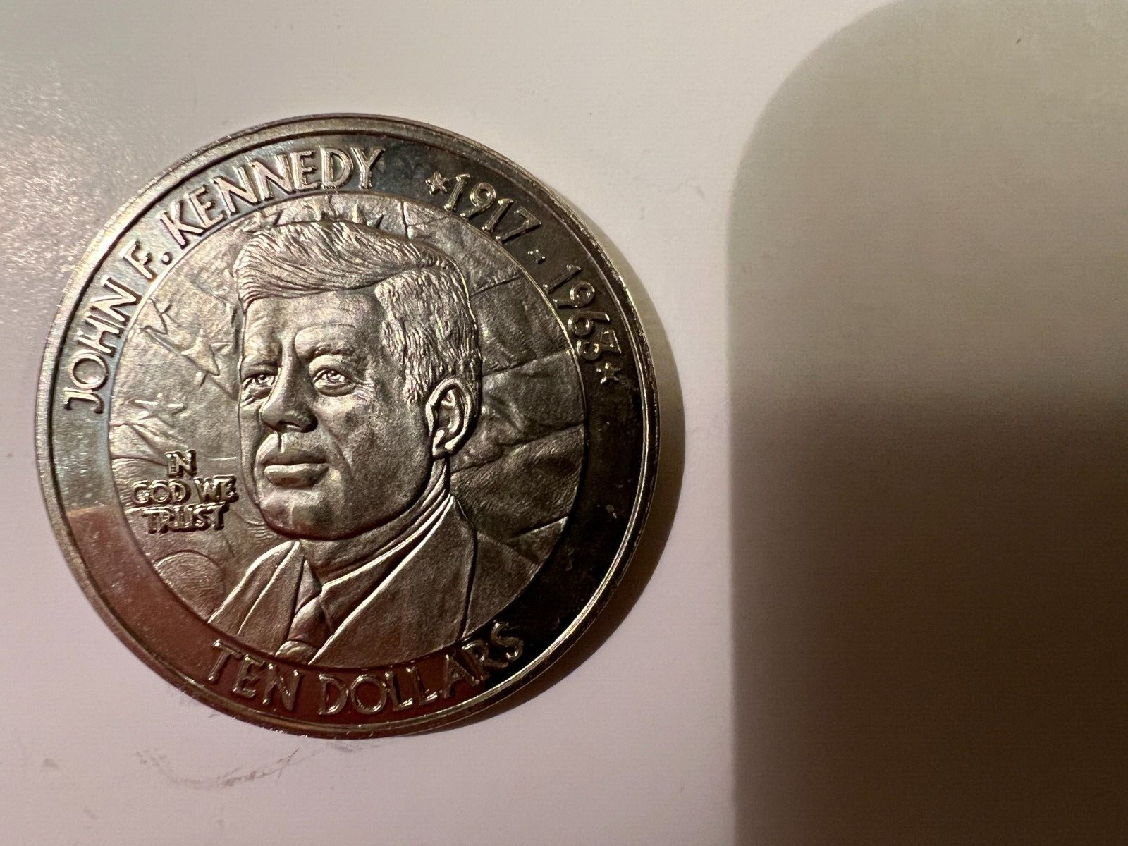 2003 Republic of Liberia $10 John F. Kennedy, 1917-1963 US President Proof Coin