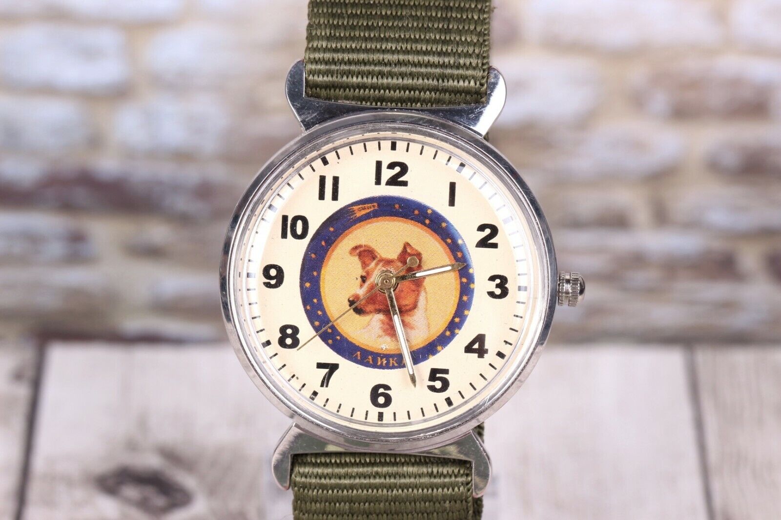 RAKETA Wrist Watches Laika First cosmonaut Soviet watch , Rare Historical watch