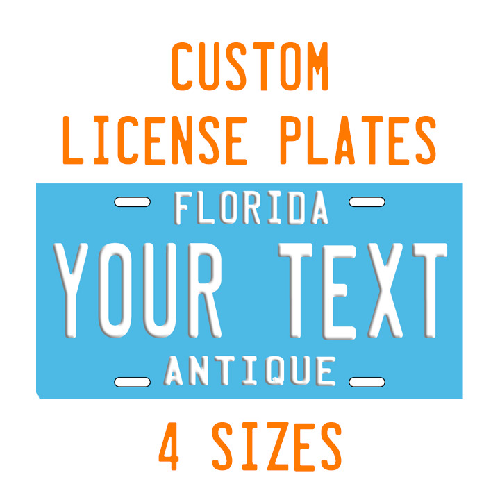 Florida Antique CUSTOM Novelty License Plate Personalize add your text