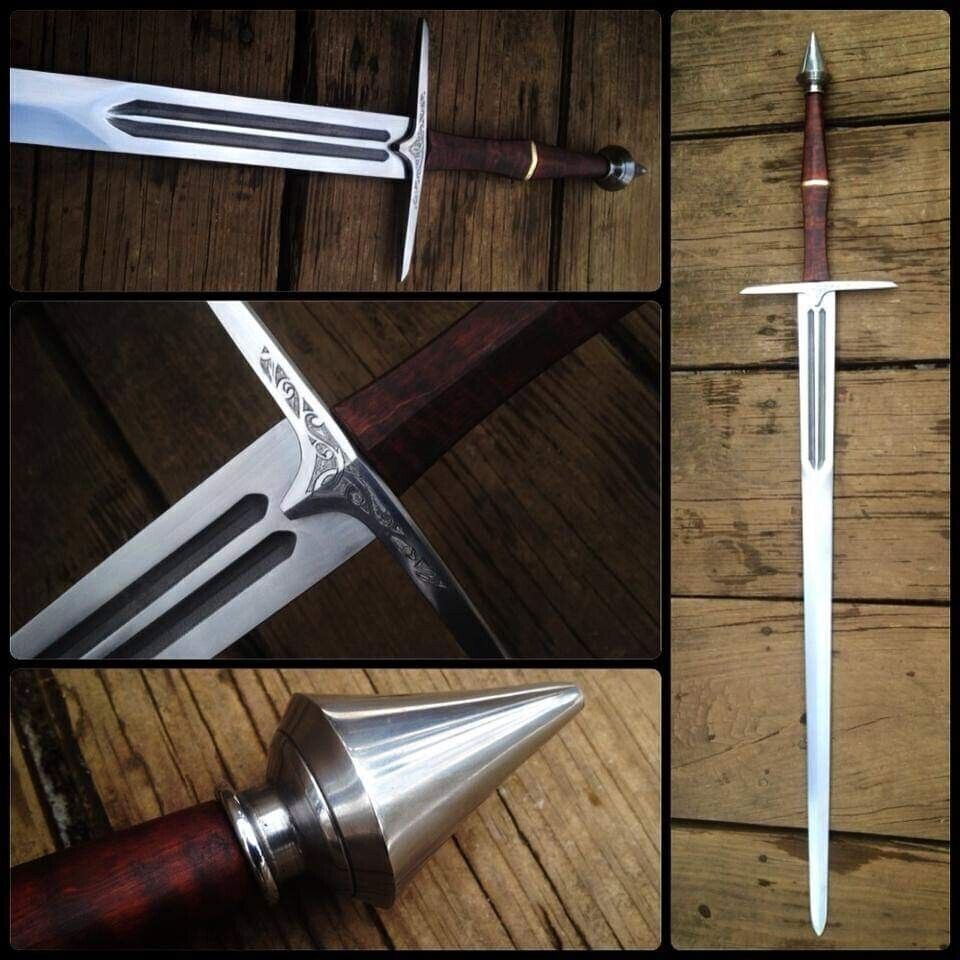 CUSTOM HANDMADE D2 TOOL STEEL VIKING SWORD MEDIEVAL SWORD COMBAT SWORD