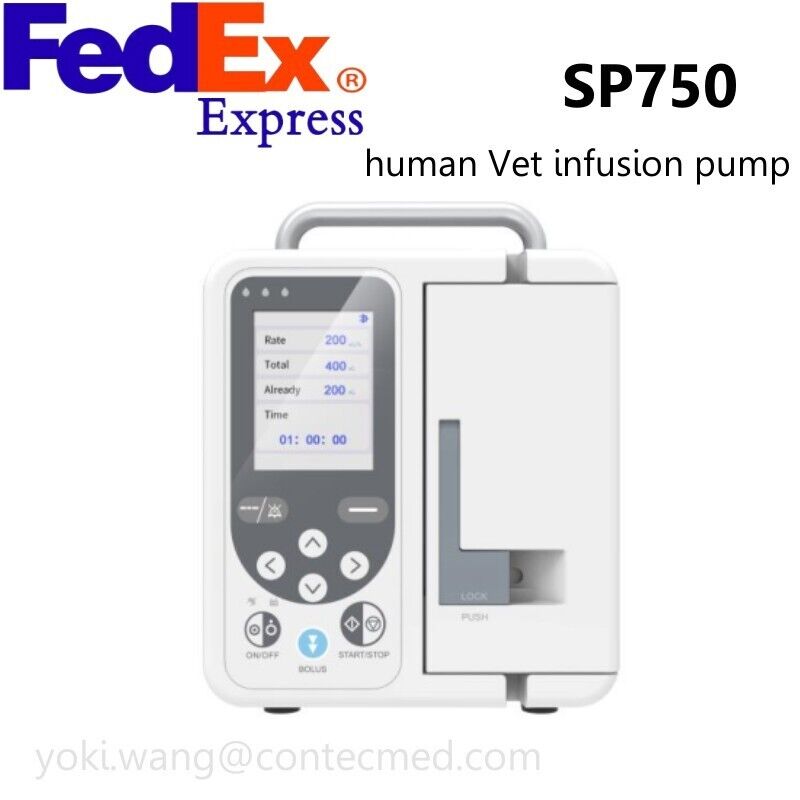 NEW Infusion Pump SP750 Volumetric Medical Level with Alarm, 3.5'' TFT-LCD