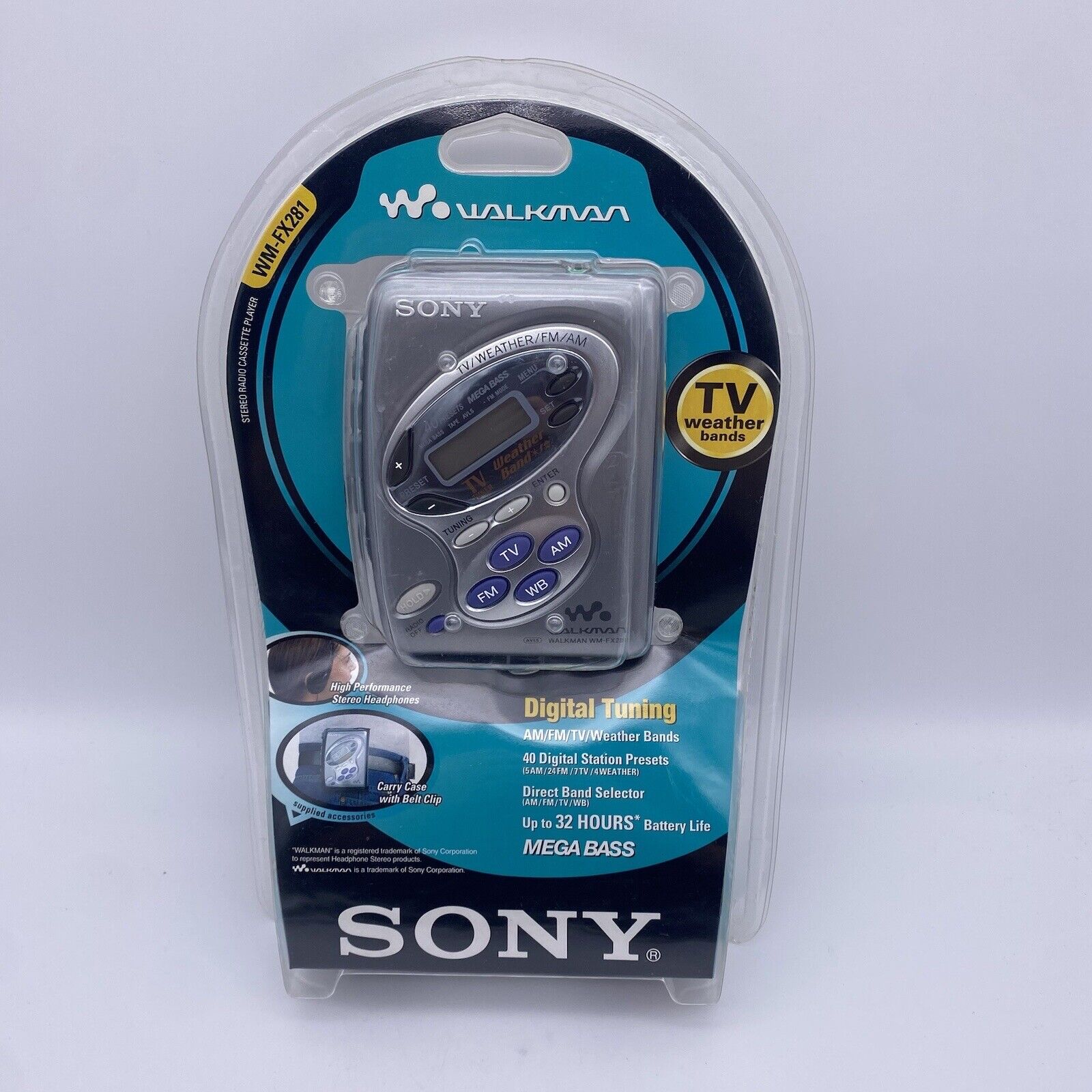 SONY WALKMAN Cassette Player WM-FX281 Radio Stereo Mega Bass - NEW SEALED