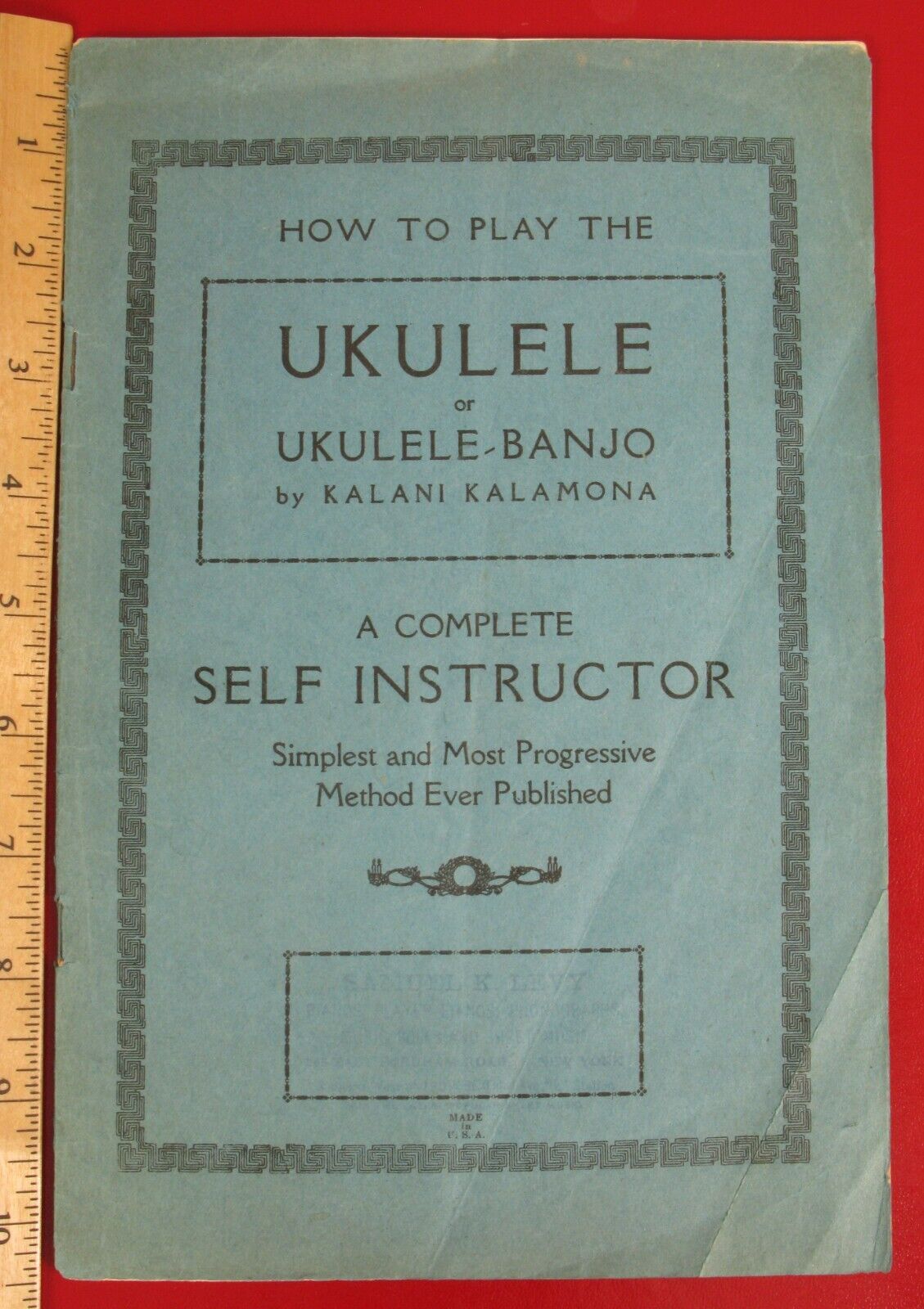 1917 VINTAGE ORIGINAL KALANI KALAMONA MUSIC BOOK  FOR UKULELE BANJO HAWAII 