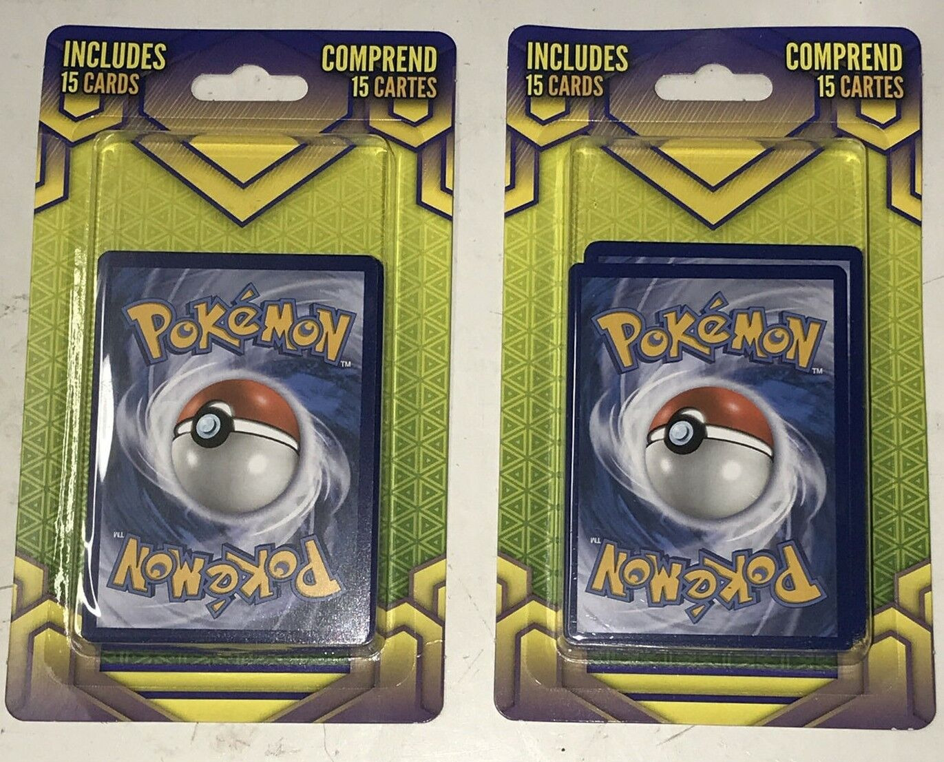 x2 LOT Pokémon 15 cards / pack 30 total Walgreens Booster Hanger Blister on Box