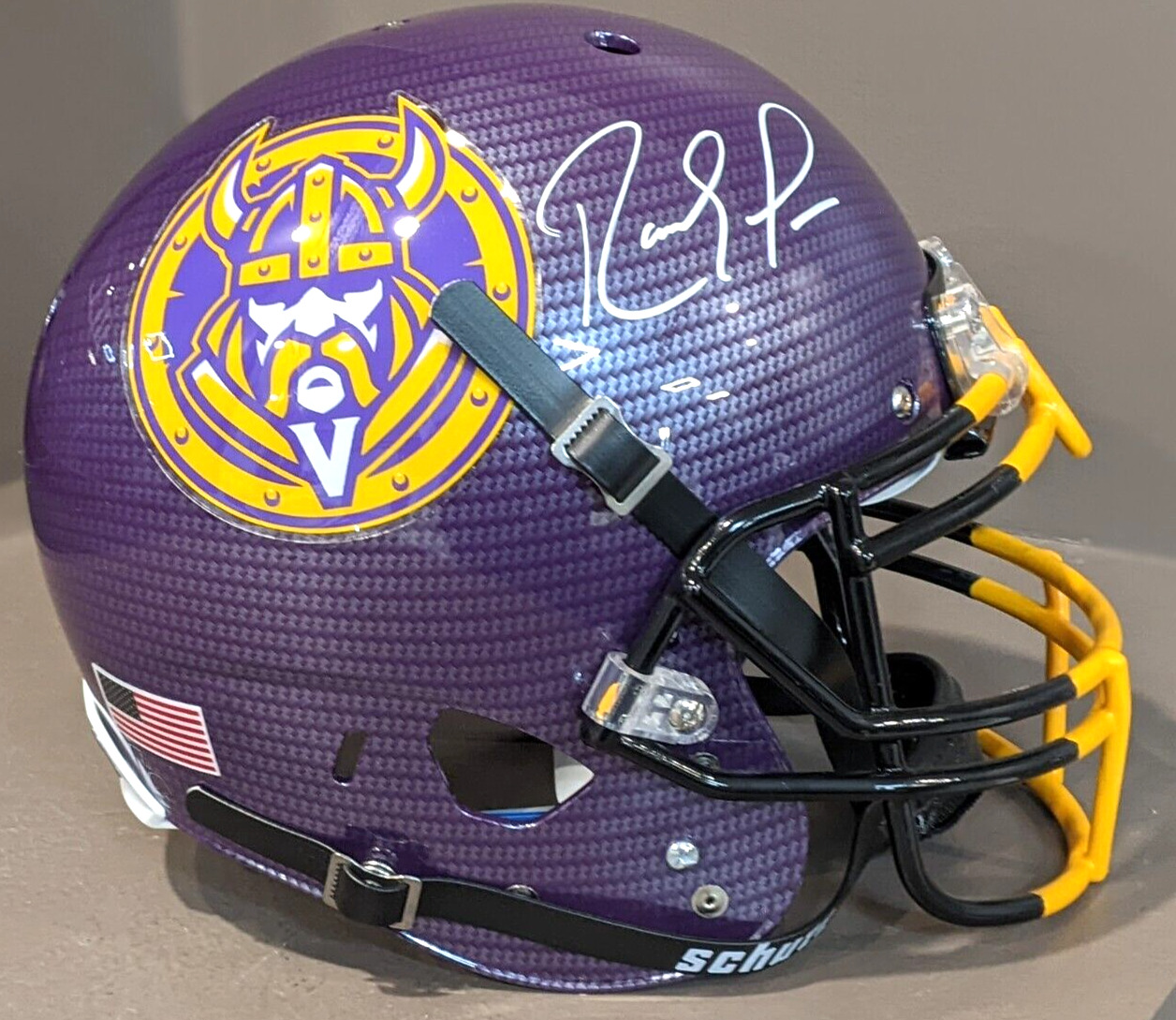Randy Moss Signed Full Size Carbon Fiber Vikings Helmet (JSA)