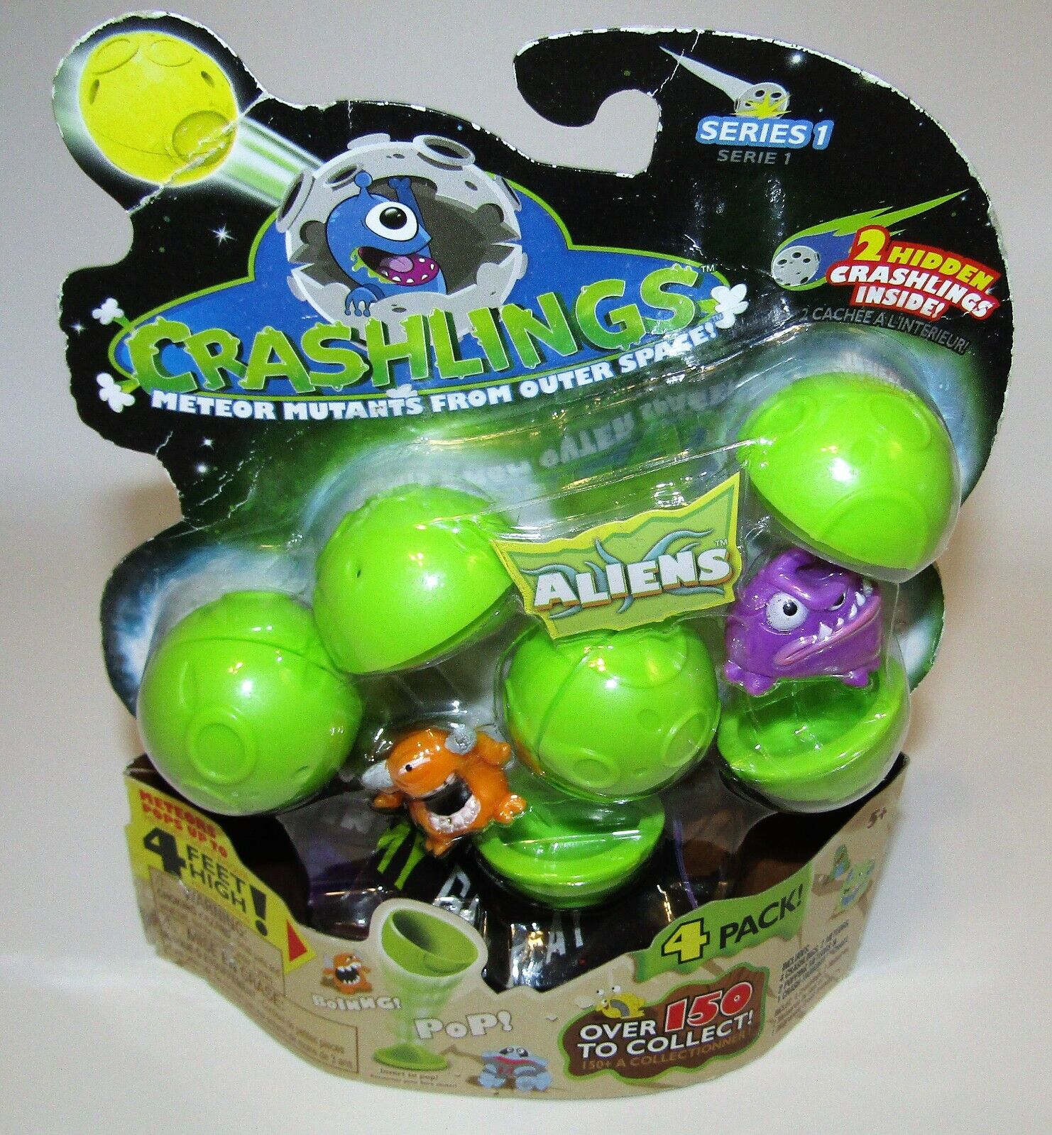 2014 CRASHLINGS METEOR MUTANTS FROM OUTER SPACE ALIENS 4 PACK NEW