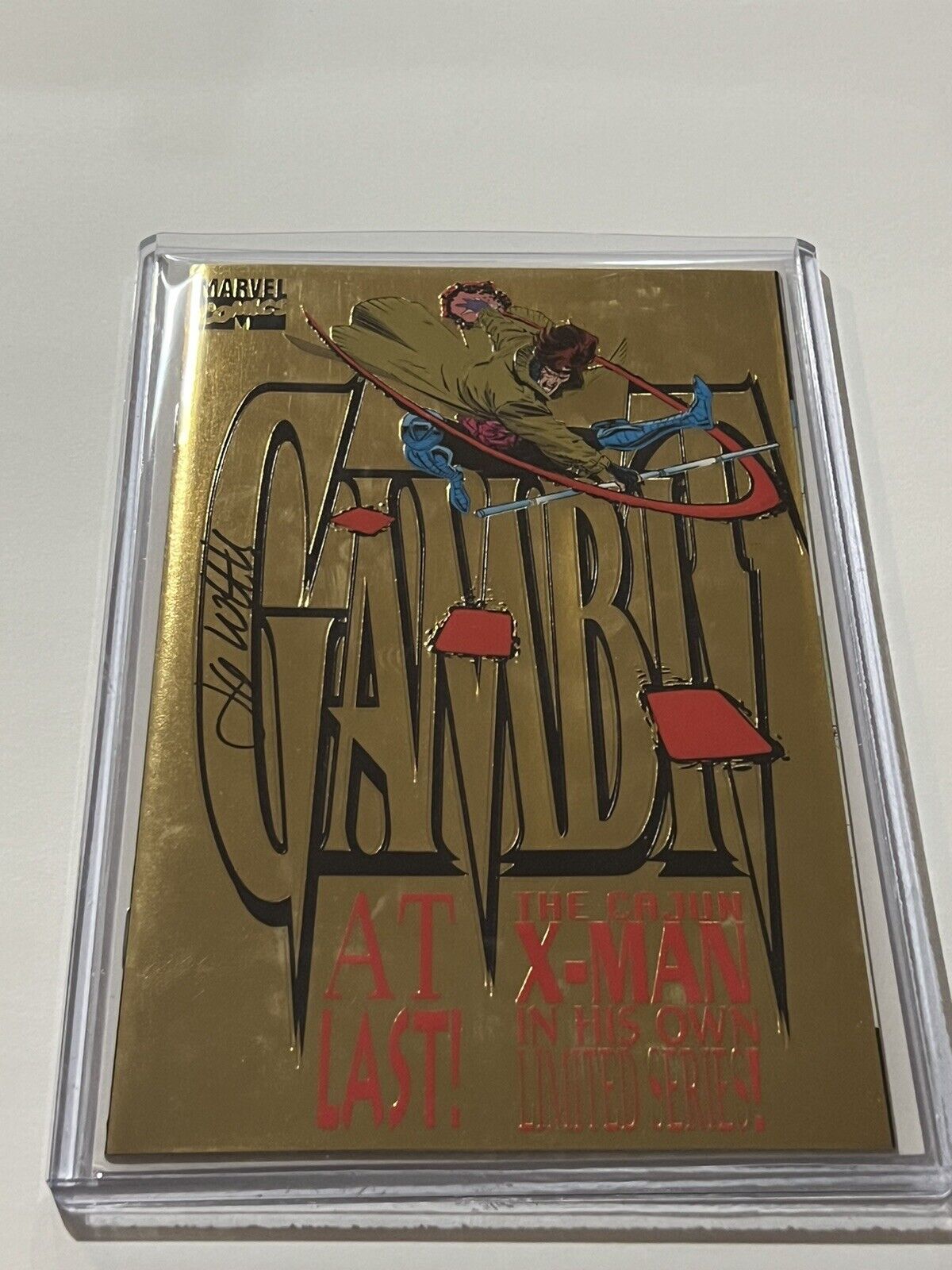 Gambit 1  Gold Foil Variant Rare 1993 Marvel Comics Signed By Lee Weeks 🔥🔑