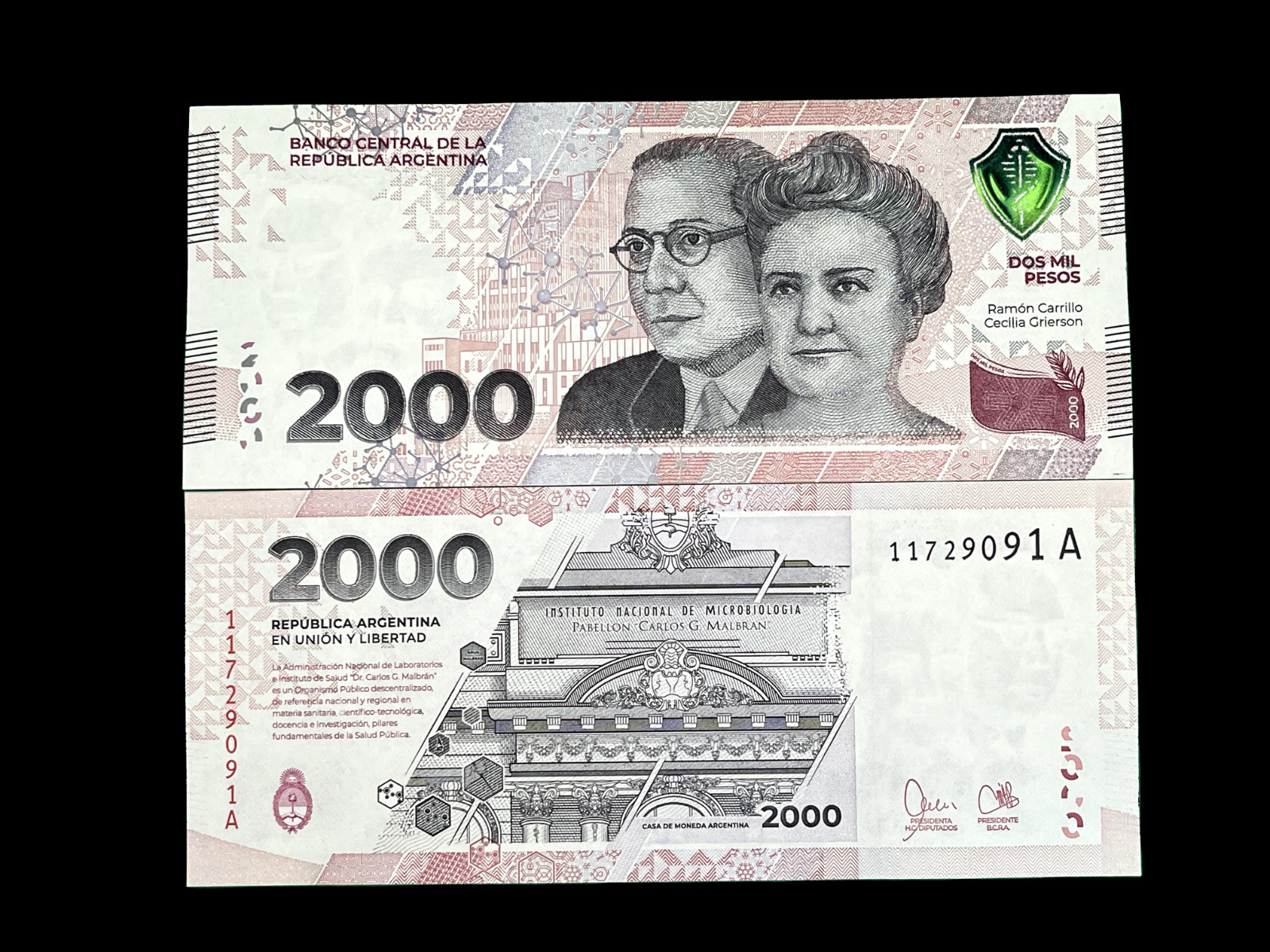 Argentina 2000 Pesos 2023 - 1 BANKNOTE UNC CURRENCY MONEY BANKNOTE