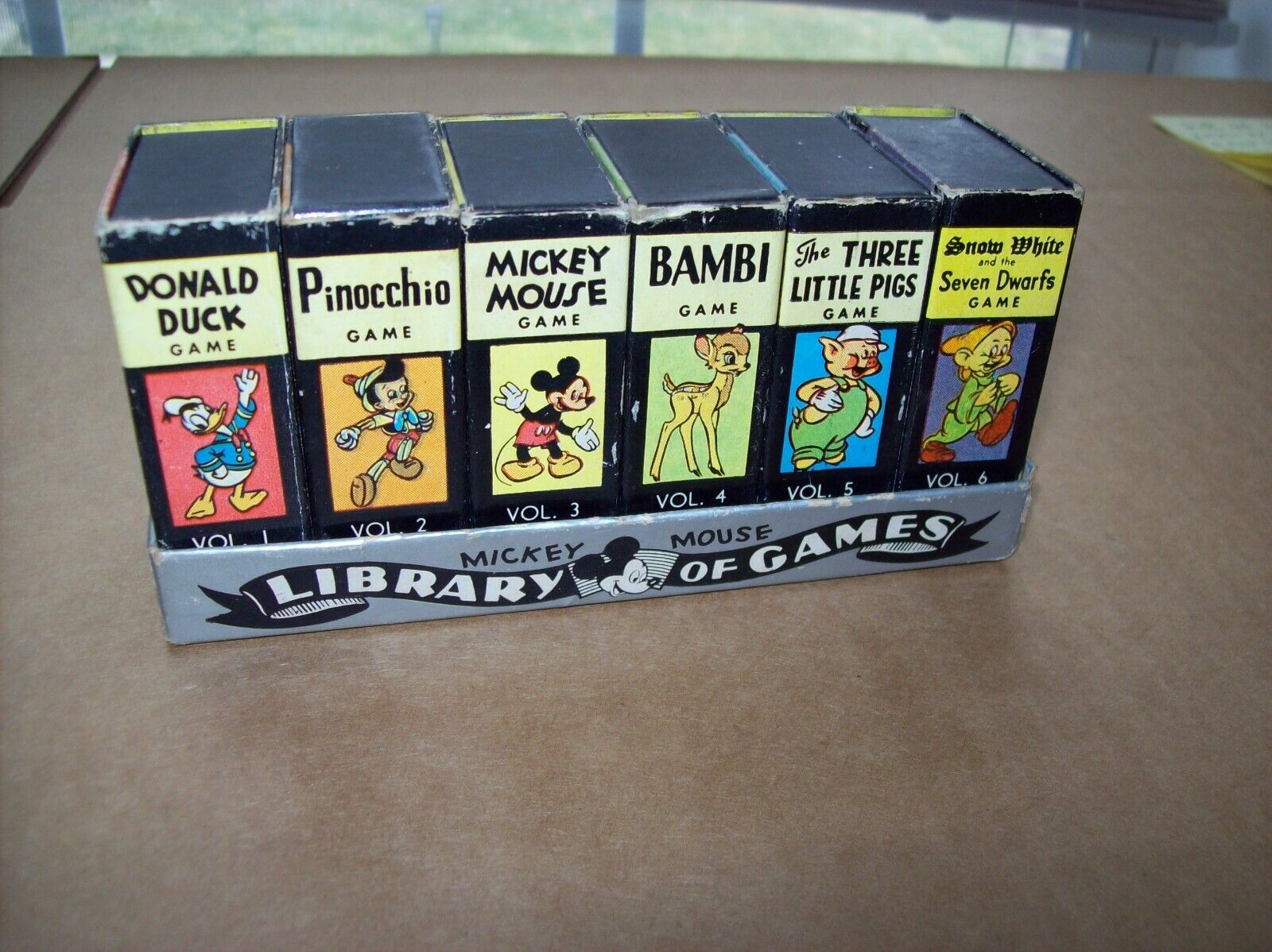 antique Russell 1946 Mickey Mouse library of games COMPLETE DISNEY COLLECTIBLE