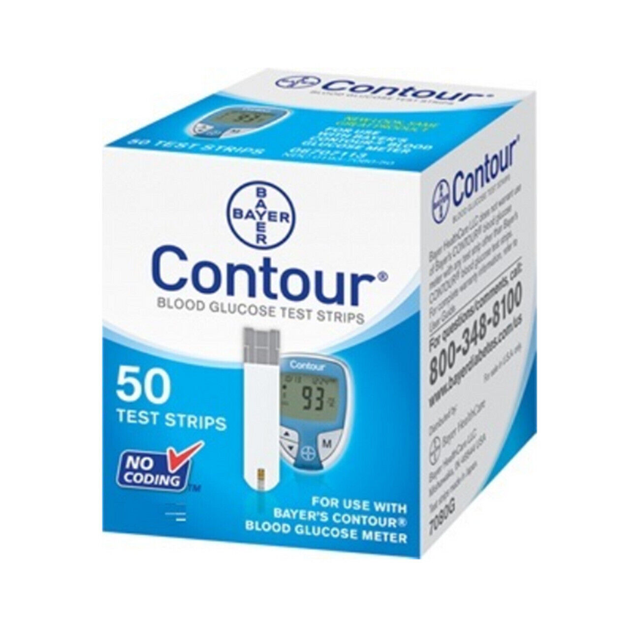 Contour Diabetic Strips 100 200 300 400 500 quantity per order - 