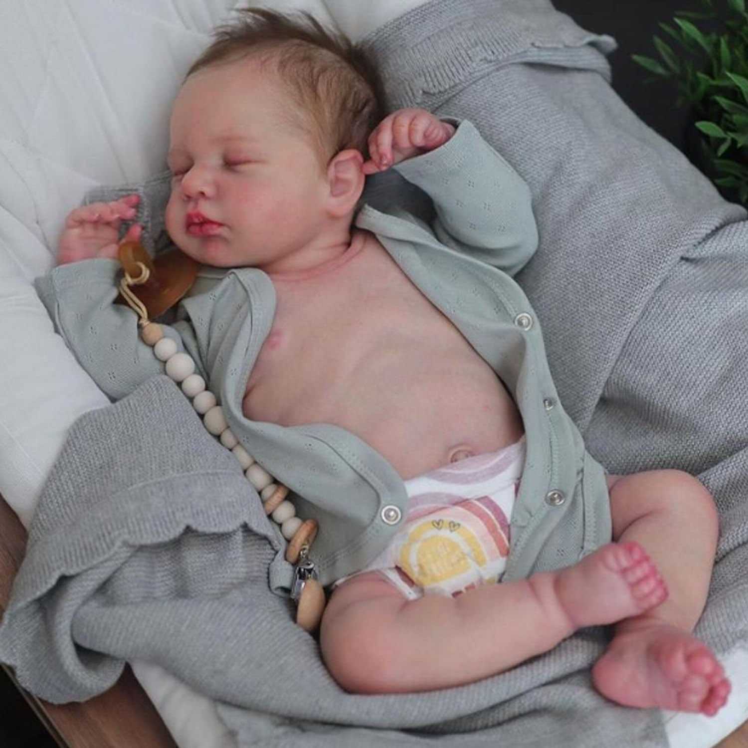 Sleeping 20 Inch Lifelike Newborn Reborn Doll Baby Full Silicone Body