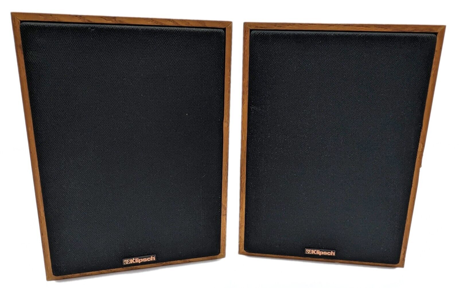 Pair of Klipsch KG1.2 Oak Clear Vintage Speakers Consecutive Serial #'s - Tested