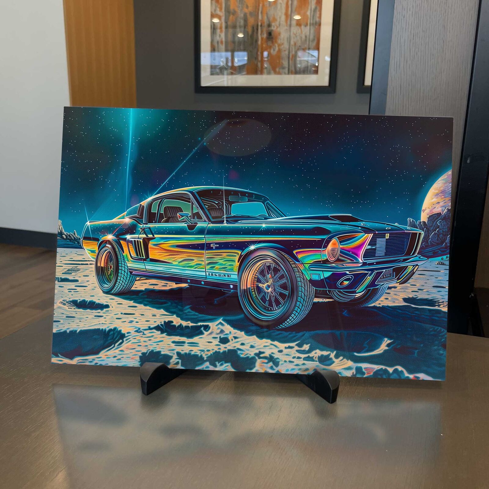 Vintage Car Art Ford Mustang Muscle Metal Wall Decor