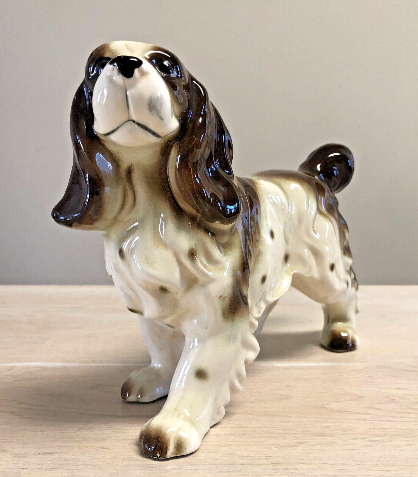 Welsh Springer Spaniel Dog Statue 11 Inch  Lipper & Mann Japan Vintage 1962