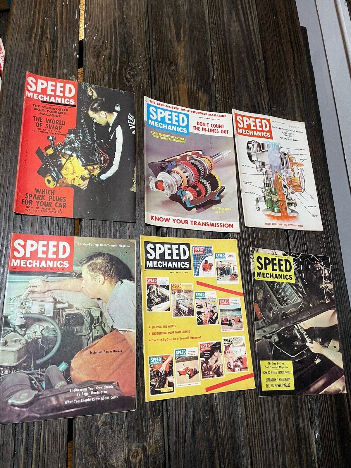 Speed Mechanics Lot Of 6 Magazines From 1956