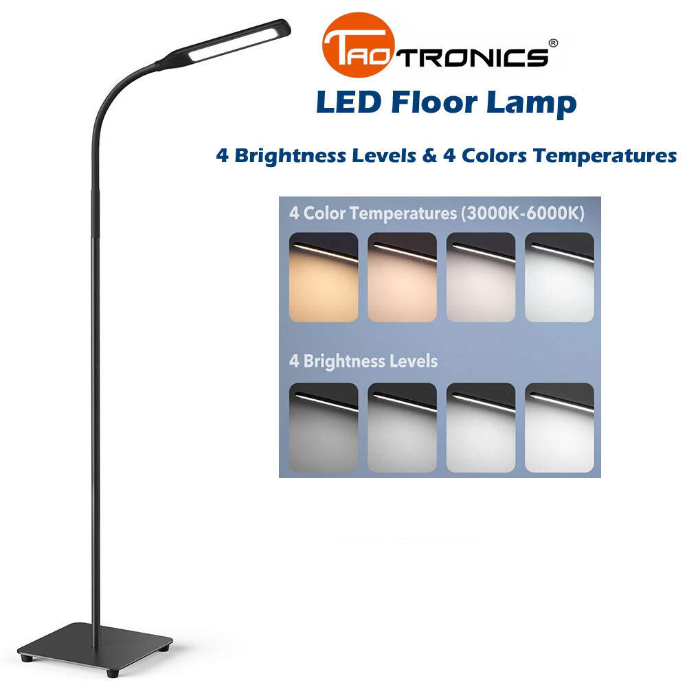 TaoTronics DL072 LED Floor Lamp Light 4 Brightness Levels Standing Design LED13