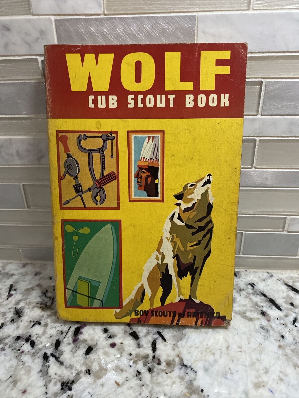 1970 WOLF CUB SCOUT BOOK, 1972 BEAR CUB SCOUT, 1960 CAMPCRAFT BOOK -