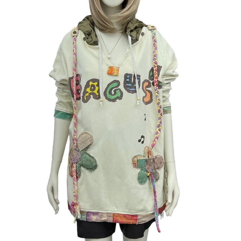 El Rodeo Japanese Designer Brand Patchwork Cotton Hoodie Sweatshirt size M