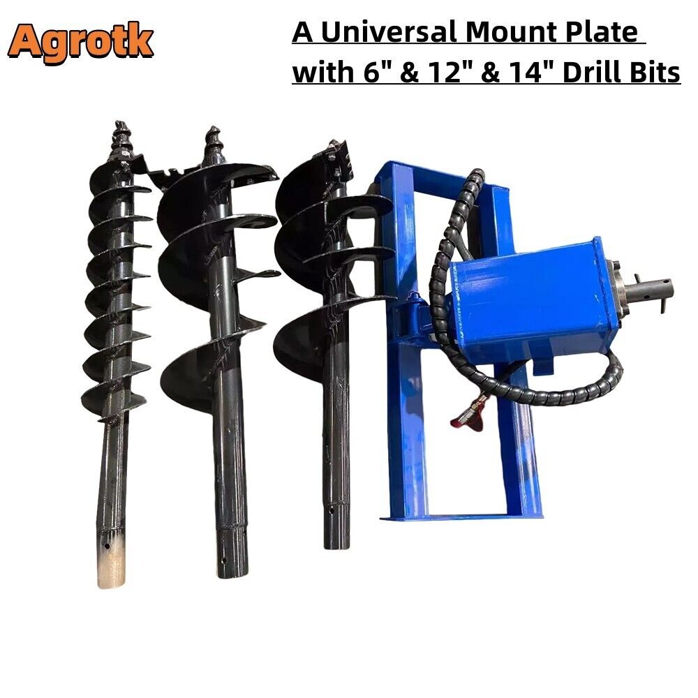 Agrotk Skid Steer Hydraulic Auger Frame Post Hole Diggers 6\
