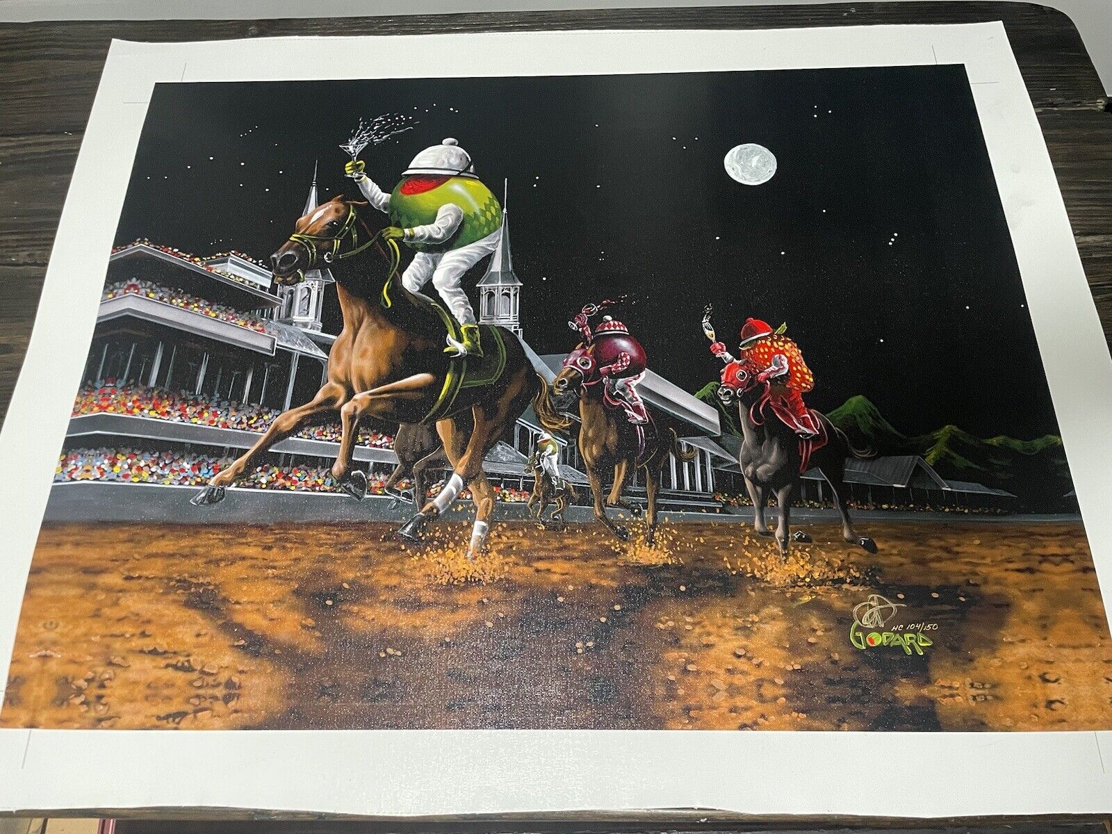 Michael Godard Daily Double Mountain High Signed Print On Canvas Ky Derby 23x30”