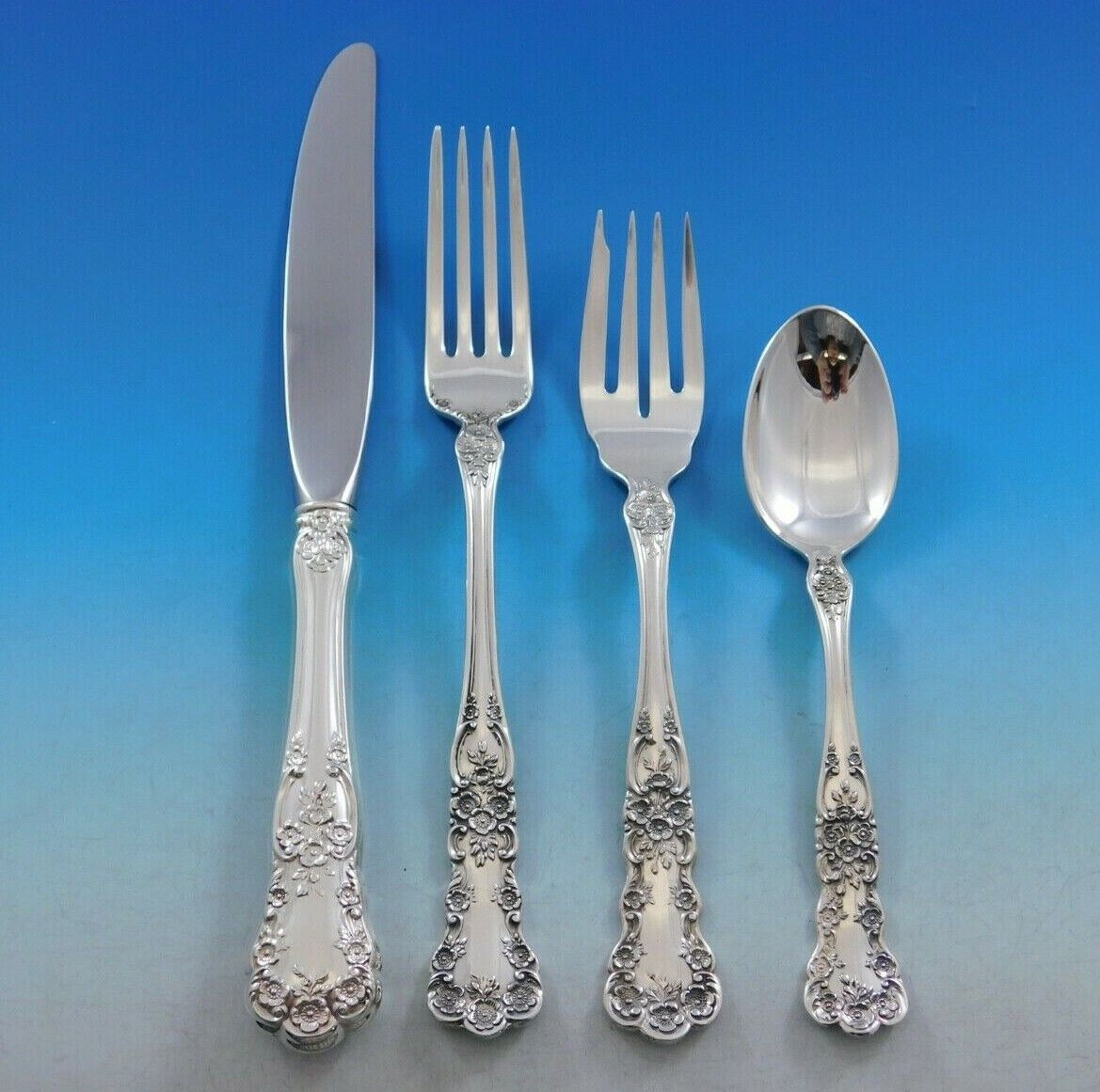 Buttercup by Gorham Sterling Silver Flatware Set 8 Place Size Service 32 Pieces 
