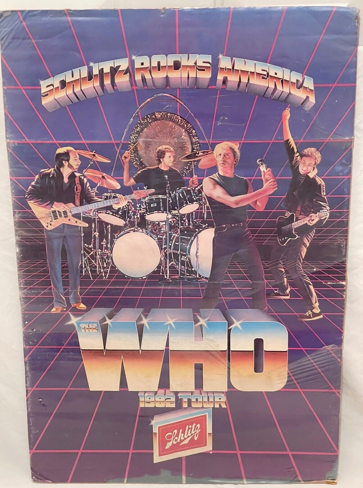SCHLITZ ROCKS AMERICA THE  WHO  1982 Concert Tour Poster, Schlitz Beer 30\