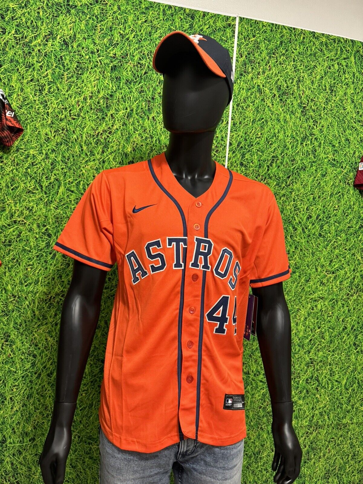 Houston Astros #44 Yordan Alvarez Stitched Orange Jersey Men’s  Large