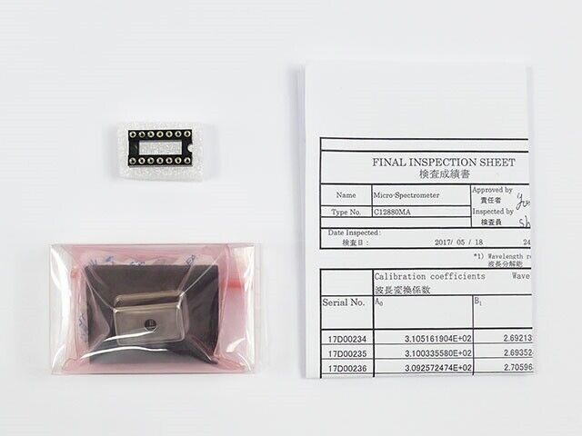 C12880MA Micro Spectrometer Hamamatsu 340-850nm High Sensitivity 288 pixels